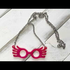 Handmade Pink Spectrespec Necklace